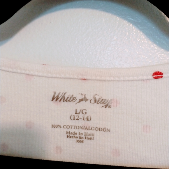 White Stag White t shirt with polkadot pattern size large - Picture 4 of 4